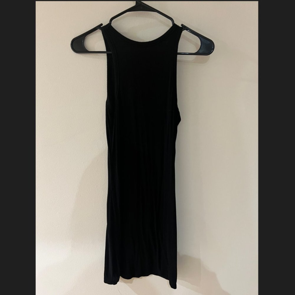 Black Ribbed mini dress